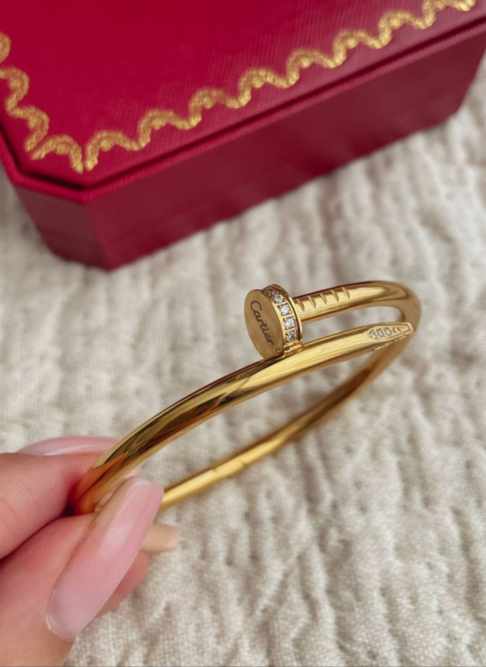 Diamond studded Nail Bracelet