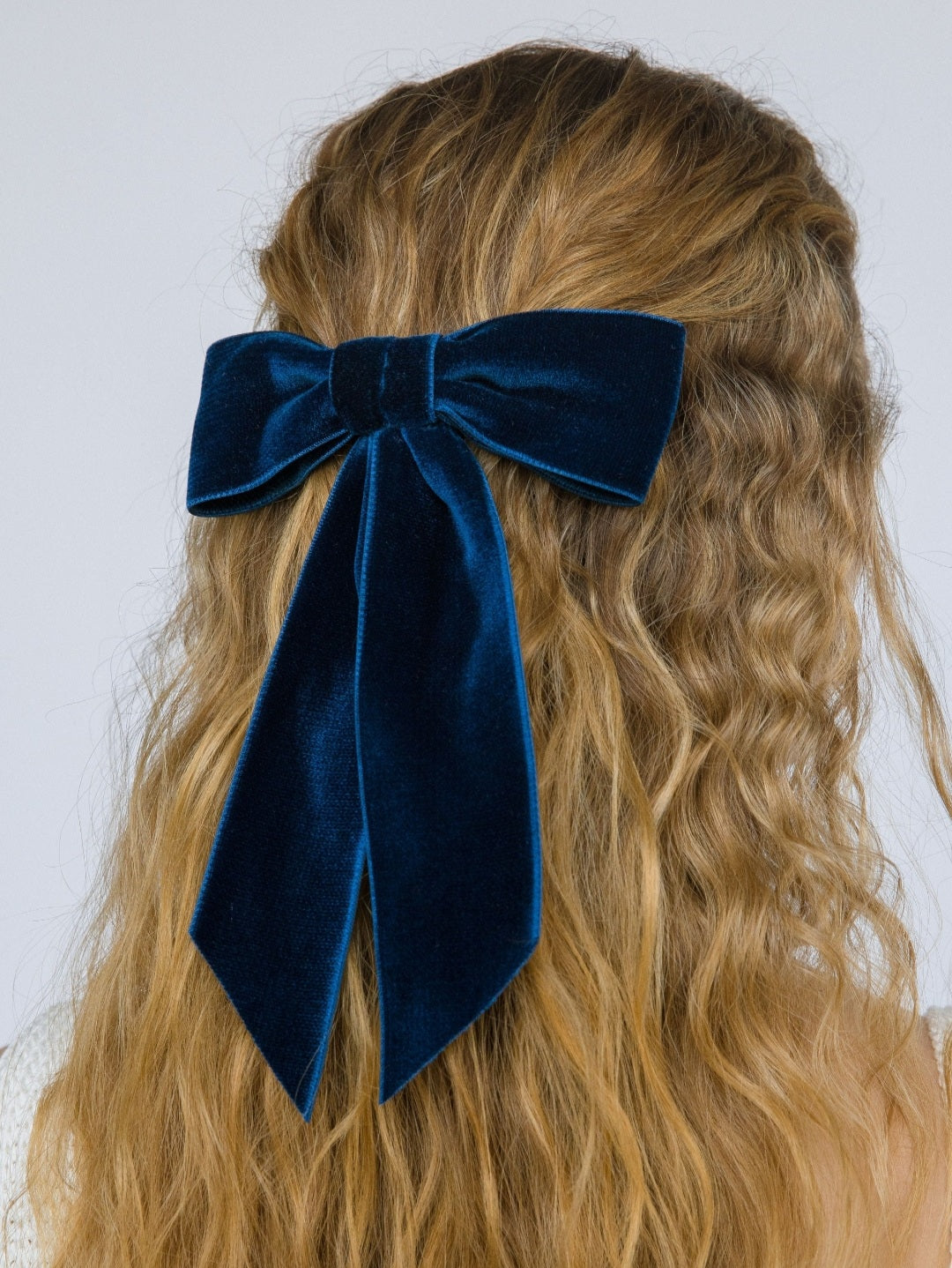 Marine Wide Velvet Bow