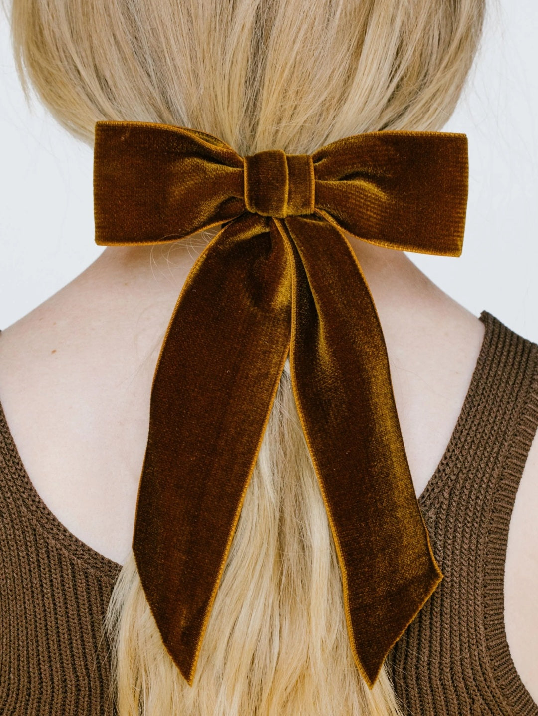 Topaz Wide Velvet Bow