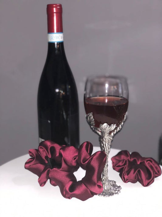 merlot satin scrunchie