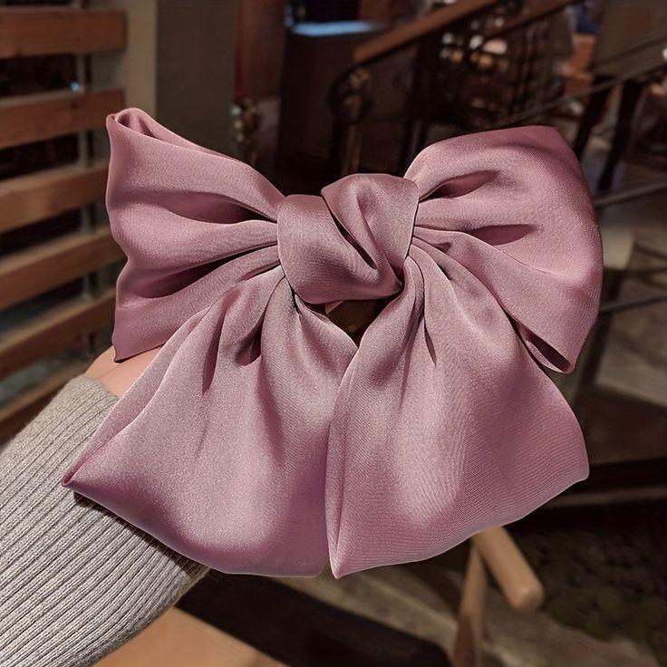 Metallic Pink Satin Bow