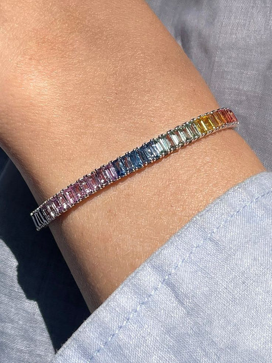 Rainbow Tennis Bracelet