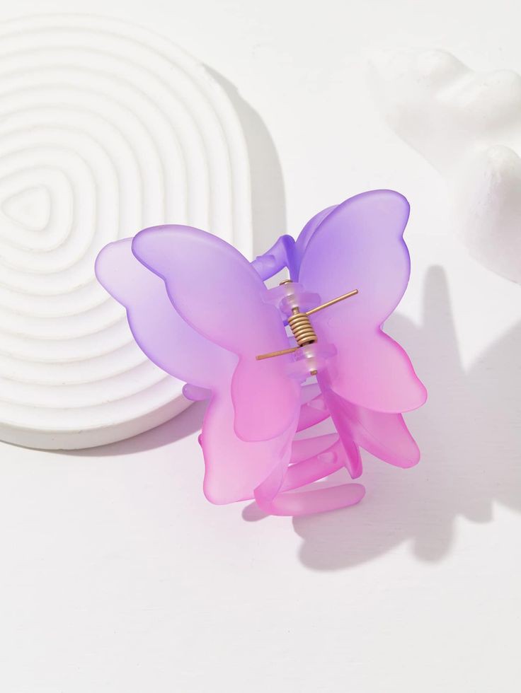 Lavender Butterfly claw clip