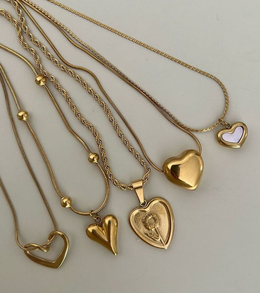 18k Gold plated Necklace - Set of 5