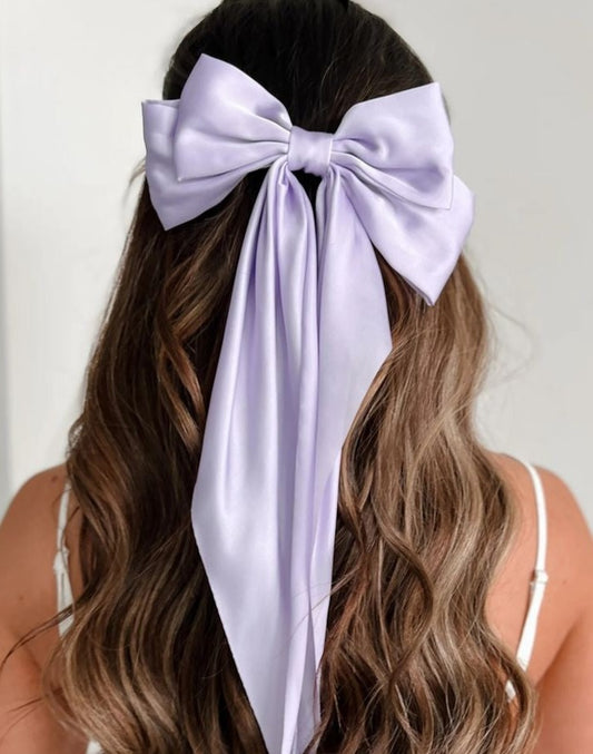 Lavender Large Satin Bow