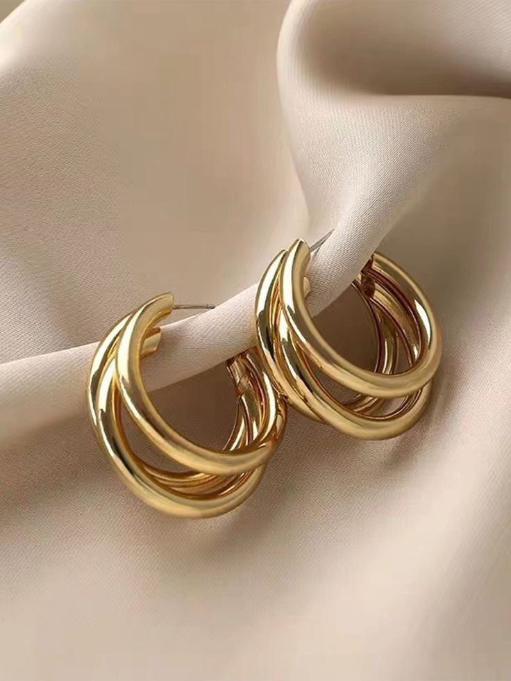 Triple hoops earrings