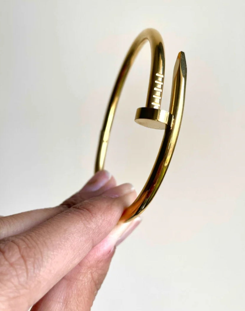 Nail Bangle 18k Gold Plated