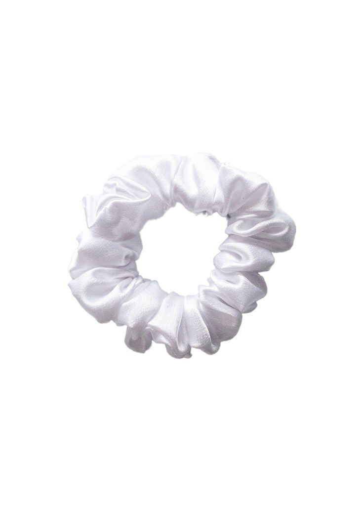 ivory mini satin scrunchie