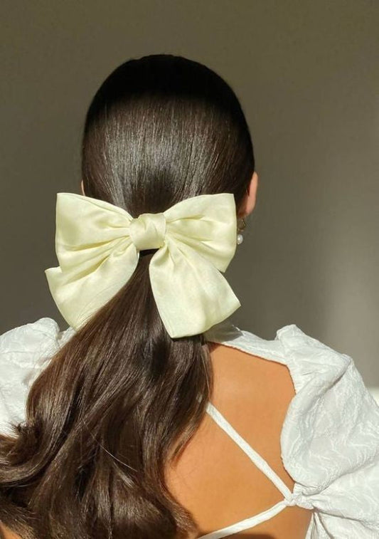 Ivory Satin Bow