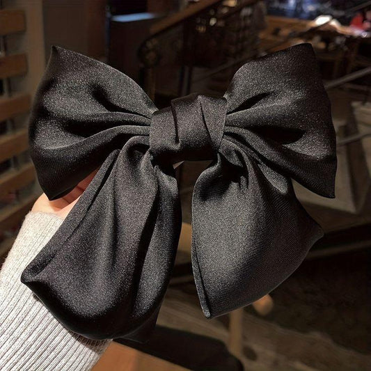 Black Satin Bow