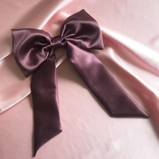 Purple Heart Satin Bow