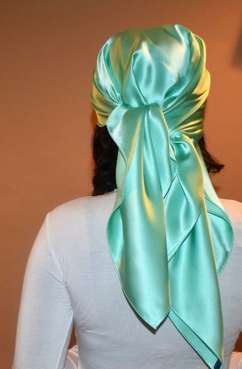 seagreen satin scarf