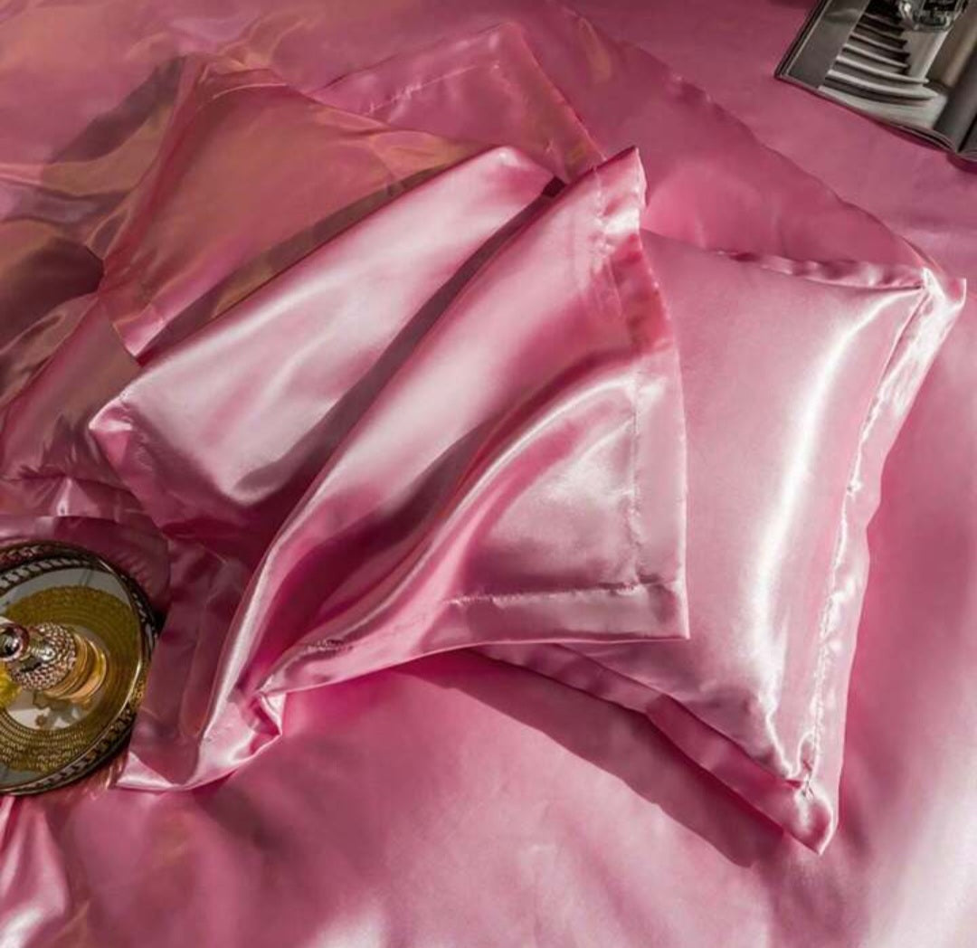 pink satin pillowcase